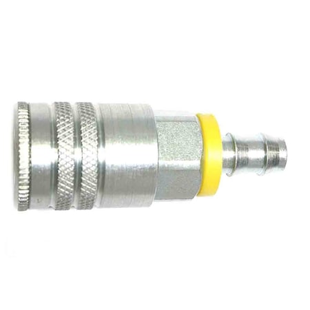 Interstate Pneumatics 3/8 Inch Industrial Steel Coupler x 3/8 Inch Easy-Lock, PK 6 CH665-D6